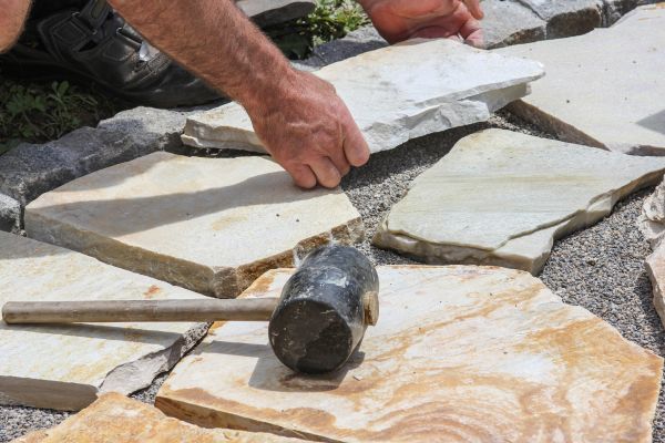 Stone Sidewalk Installation in Marysville